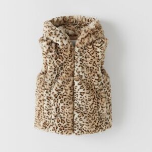 ZARA BNWT Kids Faux Fur Vest
